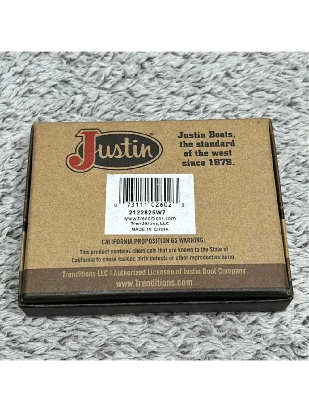 Justin Boots genuine leather CARD WALLET with Gusset men's new in box